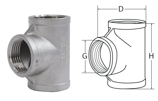 AISI 316 STAINLESS STEEL 3 WAY FITTINGS Raccordi 3 vie acciaio INOX AISI 316