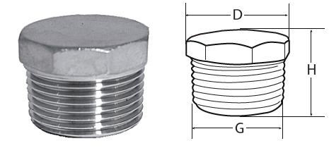 AISI 316 STAINLESS STEEL M PLUGS AISI 316 STAINLESS STEEL M PLUGS