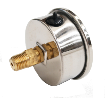 Stainless AISI 316 Steel case, glicerine, back fitting Pressure Gauge